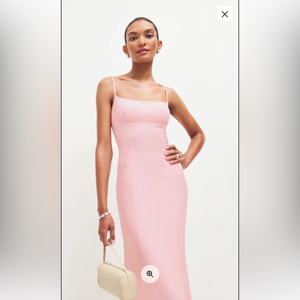 Reformation Liya Dress - Pink Midi Dress
